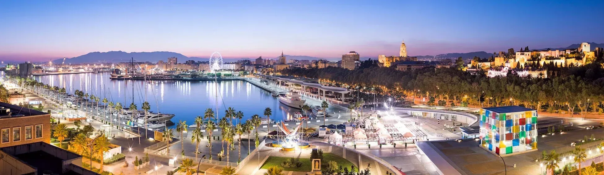 Panoramic view of Málaga